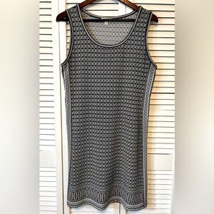 Max Studio Tank Dress black and white patterned size large